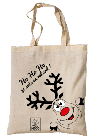 Tote bag esprit Ho Ho Ho je suis en retard